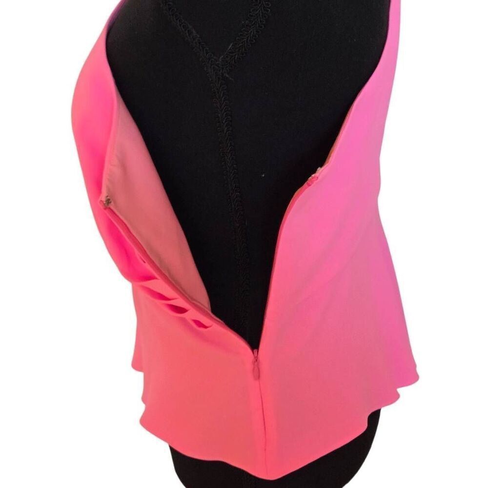 Amanda Uprichard New York Womens One Shoulder Bow Dressy Top Pink Medium - Picture 5 of 12